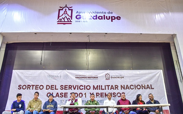 Realizan en Guadalupe el Sorteo del Servicio Militar Nacional