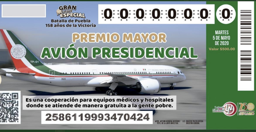 Es oficial: el avión presidencial se rifará