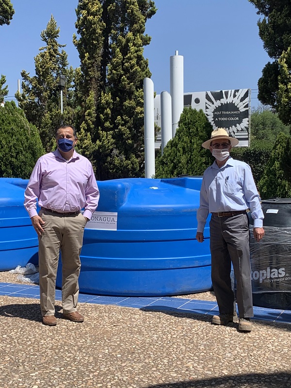 Conagua entrega cisternas y tinacos de 750 y 5 mil litros a los municipios de Fresnillo, Pinos y Zacatecas
