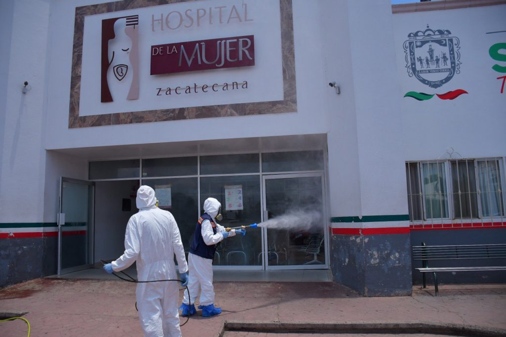 Por indicación de Julio César Chávez Sanitizan Hospital de la Mujer