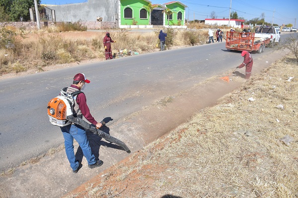 Supervisa Julio César Chávez limpieza en carretera a Sauceda