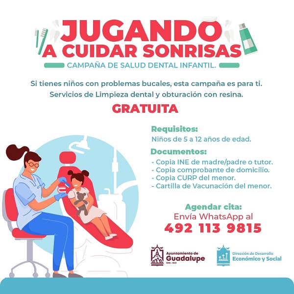 Promueve Ayuntamiento de Guadalupe salud dental infantil