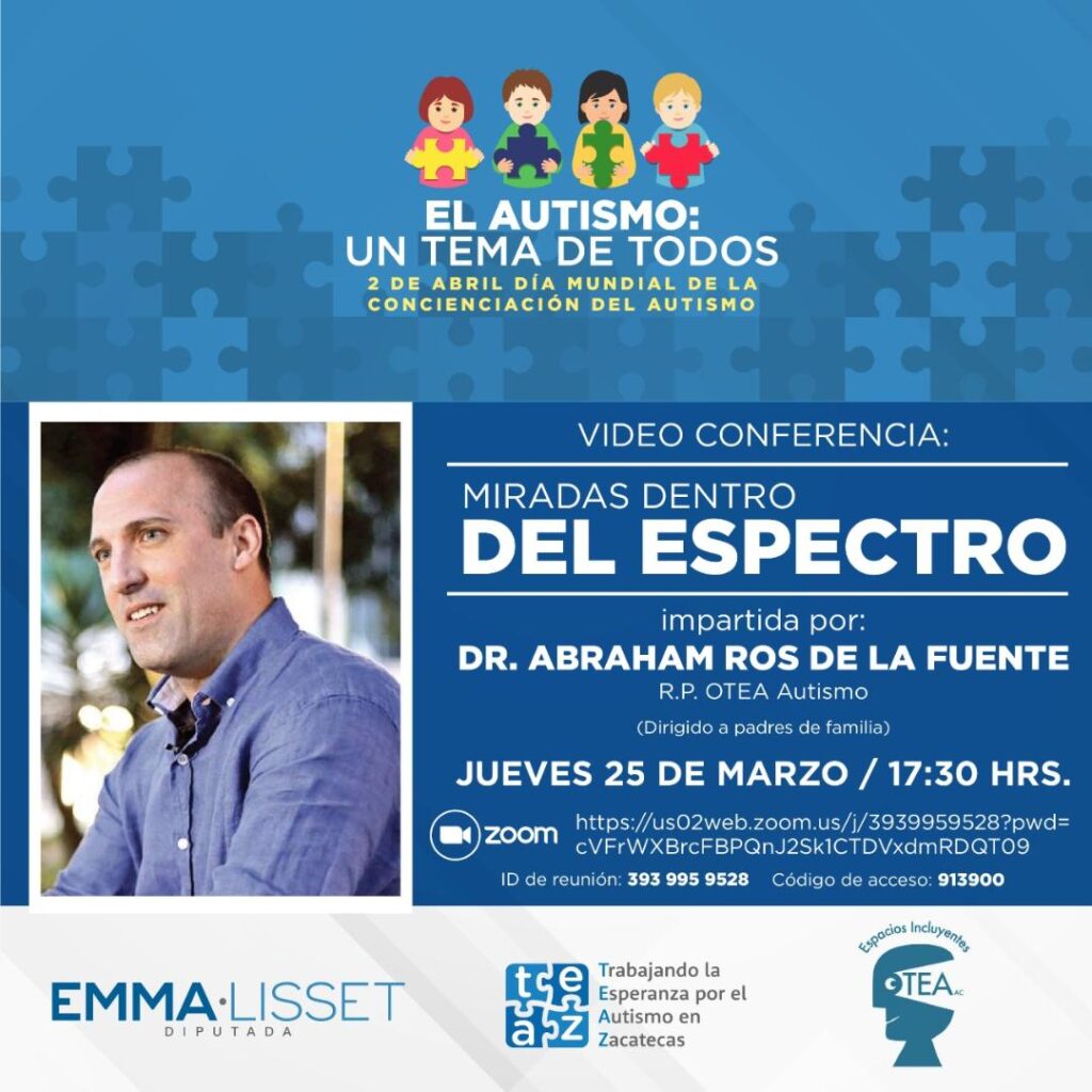 Invita diputada Emma Lisset López Murillo a participar  en conferencias sobre Autismo