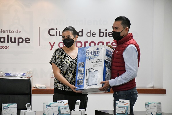 Entrega Ayuntamiento de Guadalupe kits de prevención contra el Covid-19