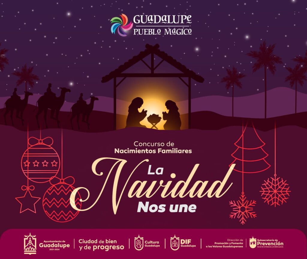 Convoca Ayuntamiento de Guadalupe a participar en concurso de nacimientos navideños