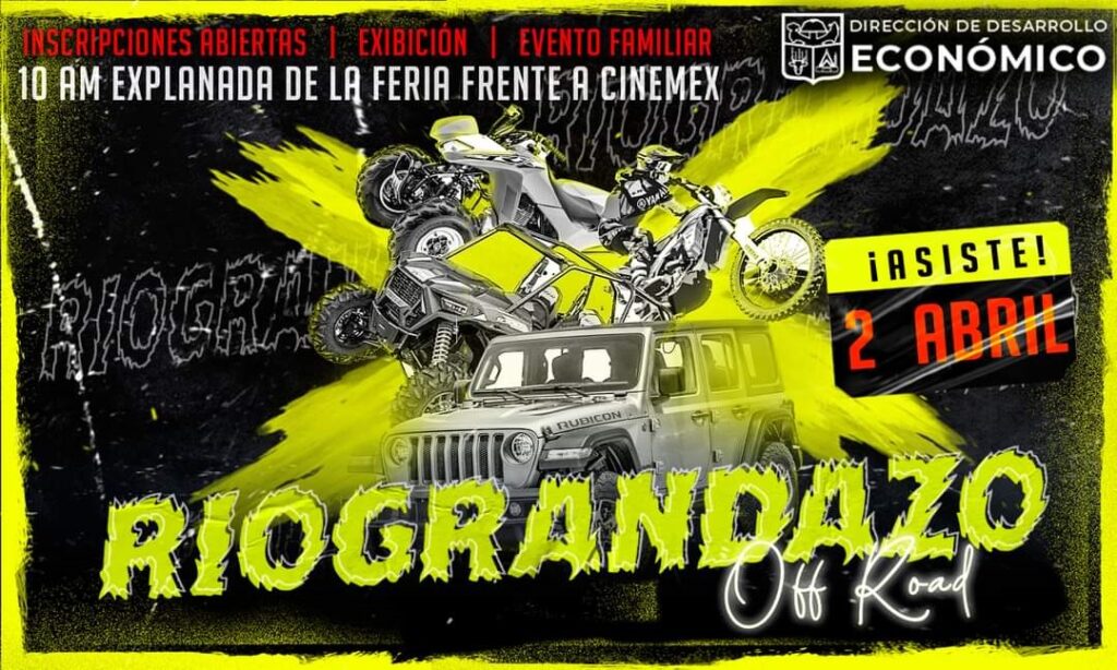 EL AYUNTAMIENTO DE RÍO GRANDE INVITA AL EVENTO RIOGRANDAZO, UN CIRCUITO EXTREMO PARA VEHÍCULOS 4X4 Y CUATRIMOTOS