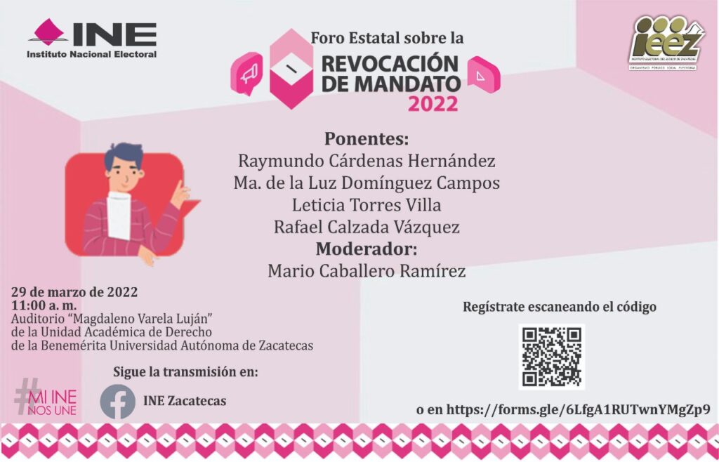 INE ORGANIZA FORO SOBRE REVOCACIÓN