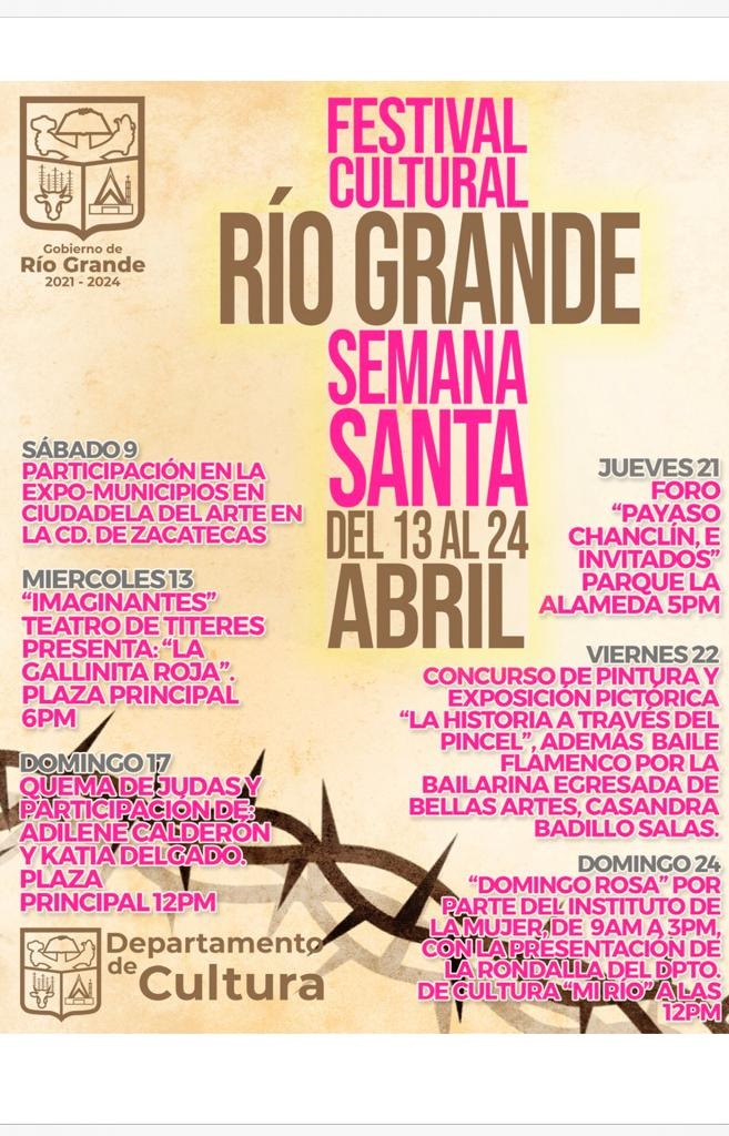 INVITAN AUTORIDADES MUNICIPALES A DISFRUTAR DEL FESTIVAL CULTURAL DE RÍO GRANDE