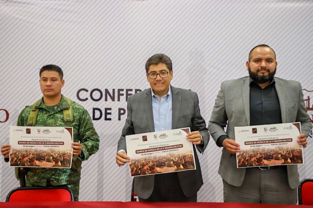 ANUNCIAN LA PRESENTACIÓN DE LA BANDA DE MÚSICA DE LA 5TA REGIÓN MILITAR EN FRESNILLO