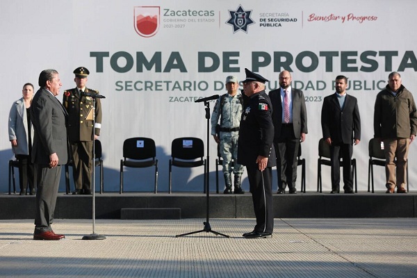 Convoca Gobernador David Monreal a un gran Pacto por la Paz en Zacatecas; toma protesta a Secretario de Seguridad Pública