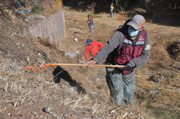 Intervienen Arroyo Chilitos con jornada de limpieza