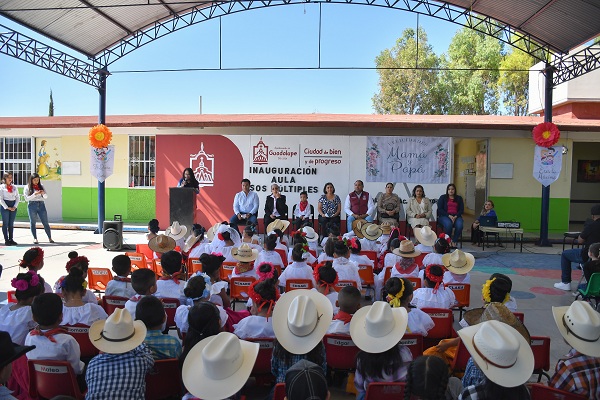 En Gudalupe, entregan aula al Jardín de Niños Juan Escutia