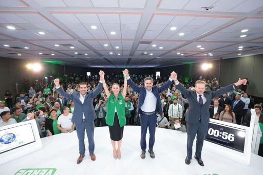 “Estoy lista y fuerte para lo que viene”, dijo Sheinbaum en la Convención Nacional del PVEM