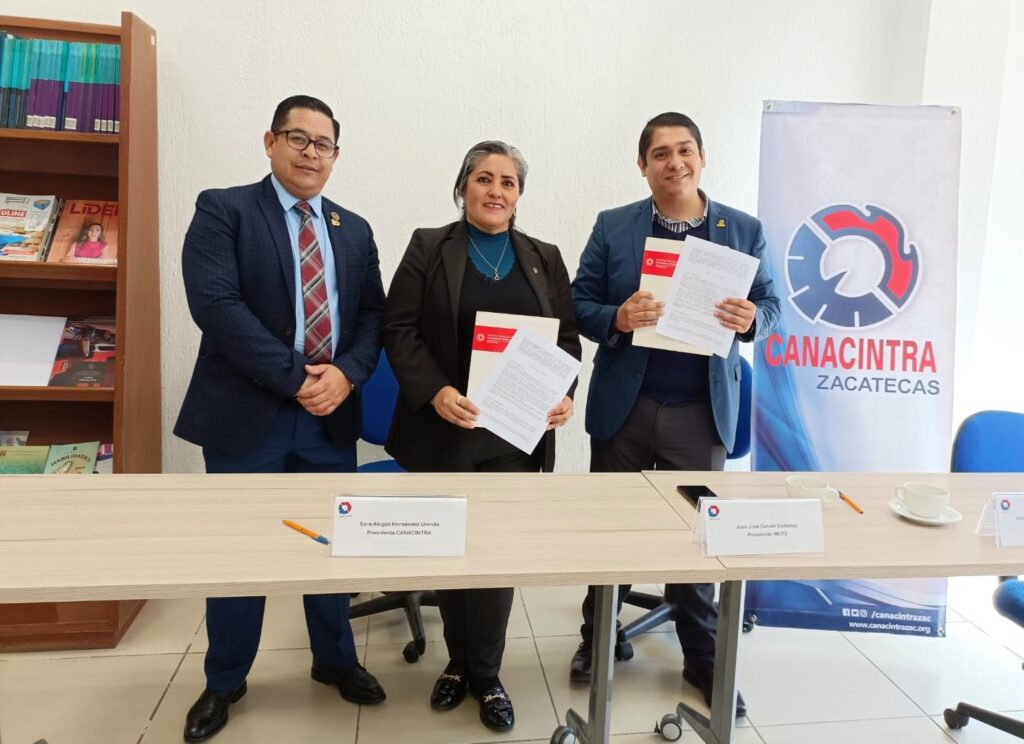 Convenio de colaboración entre Canacintra Zacatecas y el Colegio de Contadores Públicos de Zacatecas fortalecerá la relación empresarial y profesional