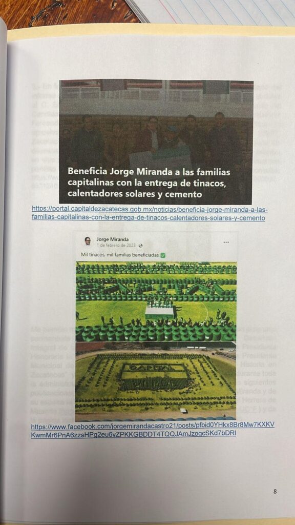 IEEZ DA PARTE A LA FISCALÍA DE DELITOS ELECTORALES POR EL USO DE RECURSOS PÚBLICOS DE JORGE MIRANDA EN CAMPAÑA ELECTORAL