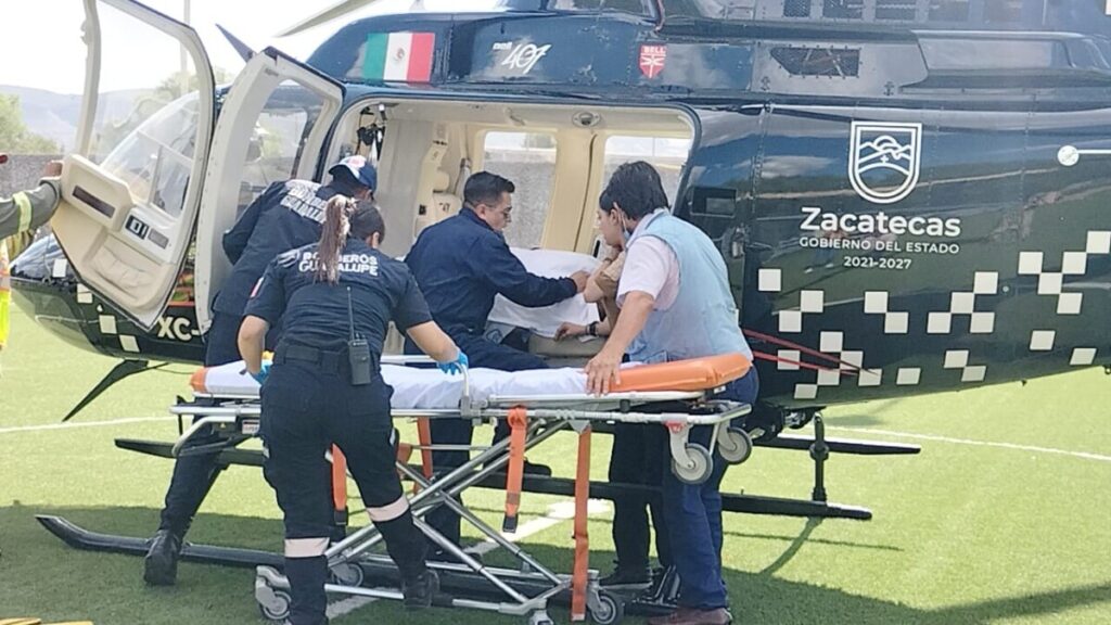 SALVA VIDAS GOBIERNO DE ZACATECAS CON TRASLADOS AEROMÉDICOS DE PACIENTES