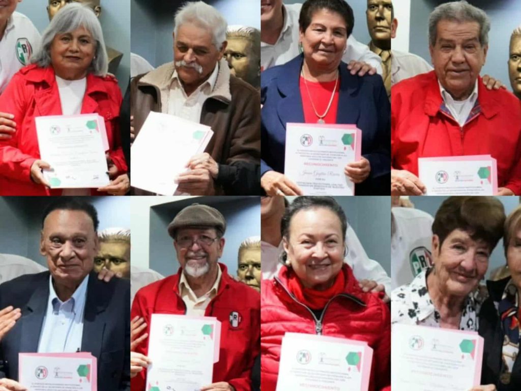 RECONOCE EL PRI LEALTAD Y COMPROMISO DE 16 ADULTOS MAYORES