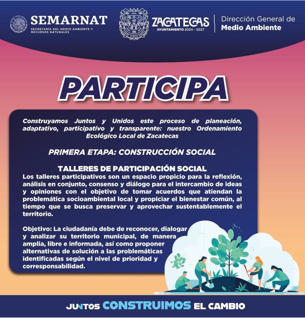 LA DIRECCIÓN DE MEDIO AMBIENTE CONVOCA A MESAS DE TRABAJO PARA EL ORDENAMIENTO ECOLÓGICO