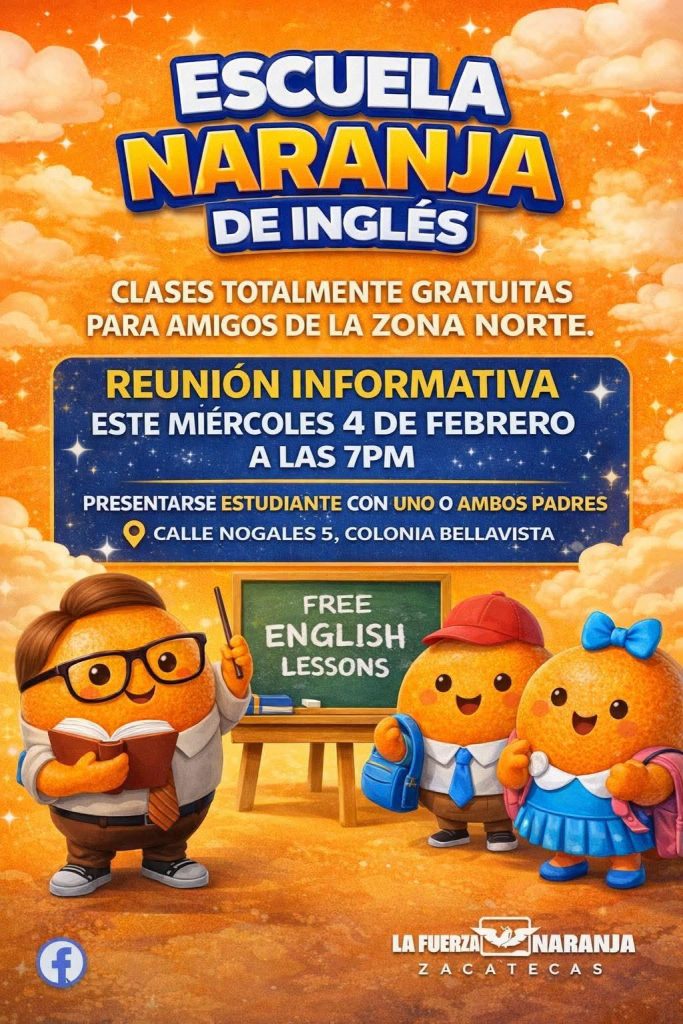 MOVIMIENTO CIUDADANO FRESNILLO IMPULSA LA EDUCACIÓN CON EL ARRANQUE DE LA ESCUELA NARANJA DE INGLÉS