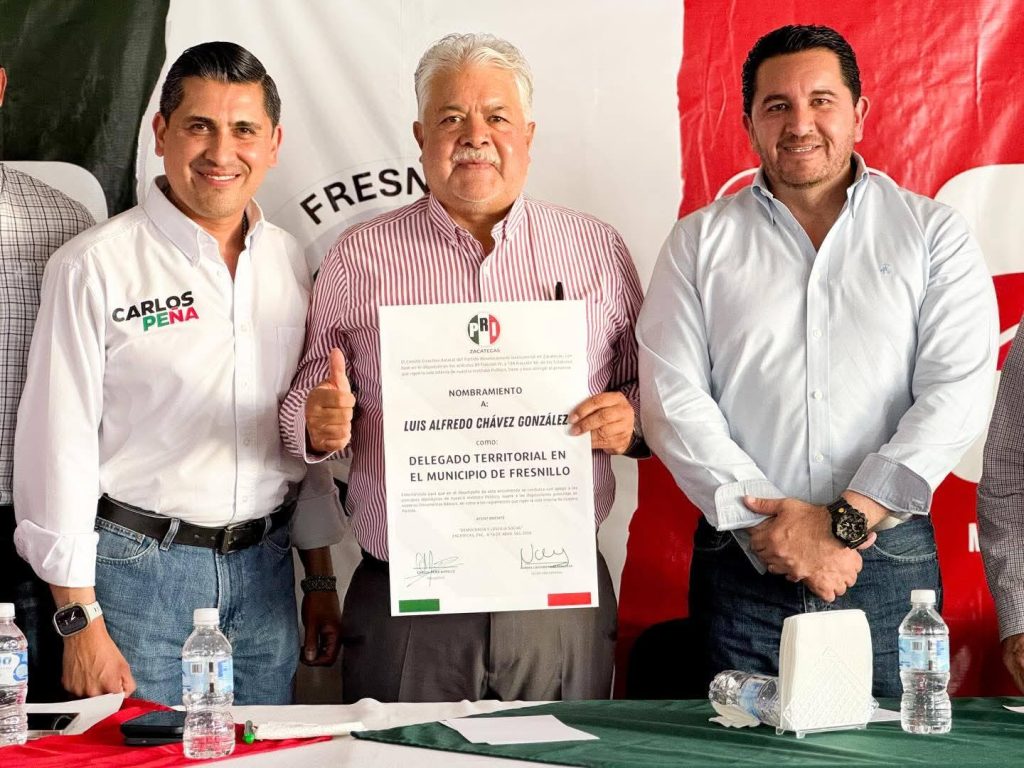 PRESENTA EL PRI EN FRESNILLO A LUIS ALFREDO CHÁVEZ COMO DELEGADO TERRITORIAL