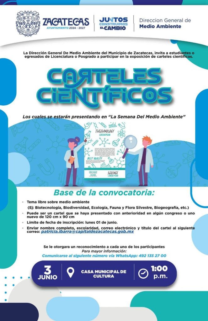 Zacatecas invita a participar en el Corredor Científico durante la Semana del Medio Ambiente
