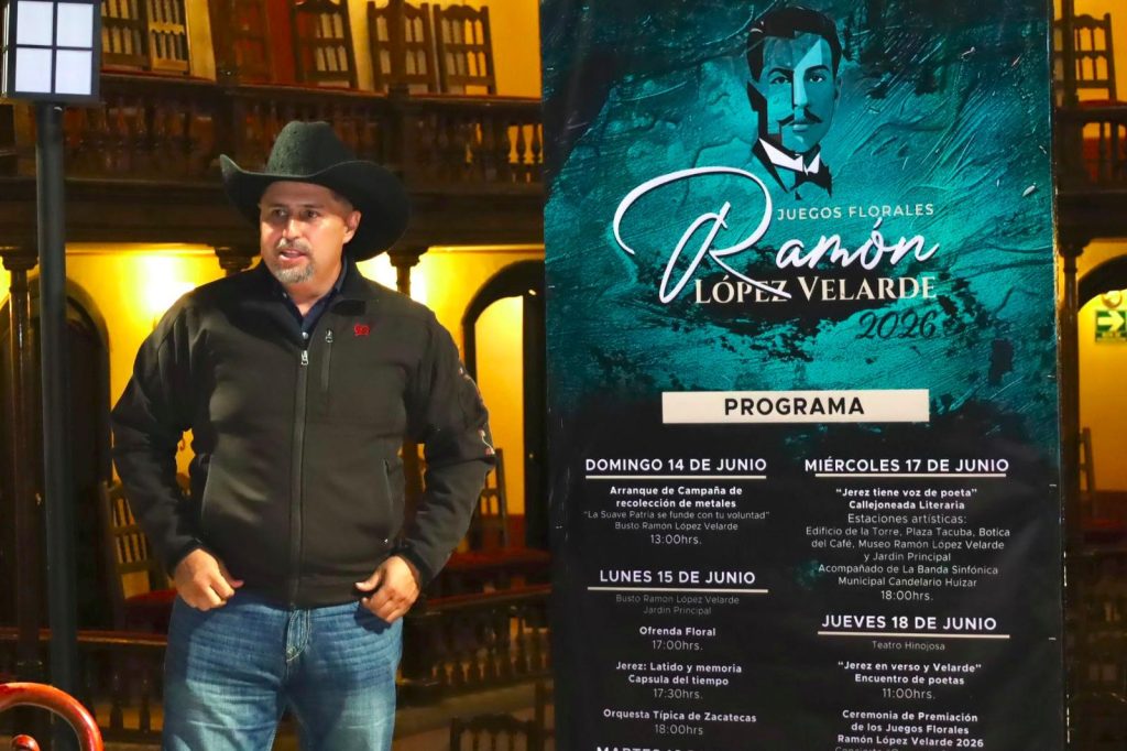 PRESENTA RODRIGO UREÑO EL PROGRAMA DE LOS JUEGOS FLORALES RAMÓN LÓPEZ VELARDE 2026